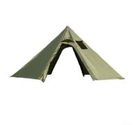 Tienda de campaña de yurta de lujo para camping, diseño de pirámide, tipi para adultos con fuerte resistencia al viento y fácil instalación (verde)