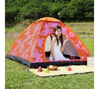 Tienda De Campaña Emergente Automática Naranja For 3-4 Personas con Puertas Dobles, Protección Solar Y Cubierta For La Lluvia, Configuración Rápida For Aventuras Familiares Al Aire Libre