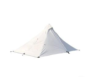 Tienda de campaña estilo pirámide para uso individual y para dos personas, tienda exterior 210T con revestimiento PU3000, base de suelo 210D, funciona con bastones de senderismo o ramas locales