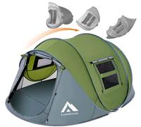 Tienda de campaña fácil de desplegar para 4 Personas, Impermeable, configuración automática, 2 Puertas, Tiendas Familiares instantáneas para Camping, Senderismo y Viajes