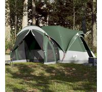 Tienda de Campaña Familiar 8 Personas, Tienda Tipi Impermeable con Revestimiento PU, Montaje Rápido, Tenda Campismo, Carpa Playa, Apto para Camping y Excursiones, Color Verde, 490x459x196 cm