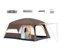 Tienda de campaña familiar, gran refugio resistente a la intemperie, diseño de fácil instalación, ventana de malla ventilada, espaciosa cabina para varias personas para senderismo, mochileros