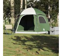 Tienda de Campaña Familiar Iglú para 6 Personas, Impermeable y Resistente al Viento, con Toldo Extraíble y Conexión Eléctrica, Tienda de Campaña Familiar, Tenda Campismo, Color Verde, 388x350x230 cm