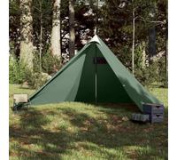 Tienda de Campaña Familiar Tipi 7 Personas, Material Poliéster 185T con Revestimiento PU, Impermeable y Resistente al Viento, Tienda de Campaña Familiar, Tenda Campismo,Color Verde, 427x411x178 cm
