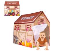 Tienda de campaña Fendt para Juegos de Granja - Licencia Oficial, Apta para Interiores, Tienda con Apertura de Puerta, fácil Montaje Gracias a Elementos encajables, se Puede Desmontar para Ahorrar