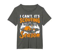 Tienda de campaña Fogatas Campamento Campamento Scout Camiseta, Mujer Tallas Grandes, Asfalto, 4XL Grande