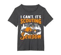 Tienda de campaña Fogatas Campamento Campamento Scout Camiseta, Mujer Tallas Grandes, Jaspeado Oscuro, 5XL Grande