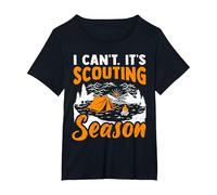 Tienda de campaña Fogatas Campamento Campamento Scout Camiseta, Mujer Tallas Grandes, Negro, 5XL Grande