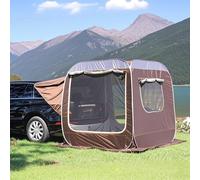 Tienda de Campaña for Coche, Toldo Caravana Coche Furgoneta Camper de Furgoneta, Coche, Camping, SUV, Tienda de Campaña for Maletero, 3-4 Personas, Universal, Impermeable(C (Brown))