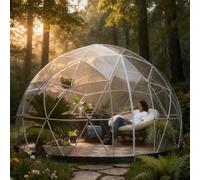 Tienda de campaña Geodesic Dome - Refugio resistente a la intemperie para 2-8 personas, casa de burbujas transparente para fiestas y eventos en el patio trasero