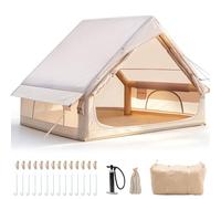 Tienda de campaña hinchable con bomba, 420D Oxford Glamping, tienda de campaña inflable para camping, resistente al agua hasta 3000 mm, 4 temporadas, resistente al viento, con malla (2-4 personas/300
