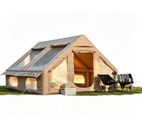 Tienda de campaña hinchable con claraboya, color beige