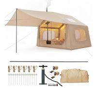Tienda de campaña hinchable para 4-8 personas, Glamping con toldo