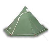 Tienda de campaña HOMELEN Tipi para 5 personas, color verde, impermeable, poliéster con toldo para aventuras al aire libre