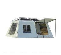 Tienda de campaña impermeable de dos pisos al aire libre, 2 salas de estar y 1 pasillo, tienda de campaña familiar al aire libre, tienda de campaña de gran espacio