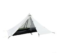 Tienda de campaña impermeable de tela Oxford 210D perfecta para acampar junto al arroyo sin miedo a fugas de agua (blanco grisáceo)