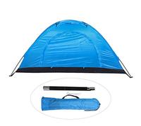 Tienda de campaña Impermeable para una Persona, Ligera y portátil, Ideal para Acampar, Pescar, Escalar y Hacer Senderismo; Resistente a los Rayos UV, con Puerta Redonda y tragaluz; (Azul)