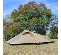 Tienda de campaña individual con postes de aluminio, poliéster 210T, impermeable, refugio de camping para senderismo solo, para una fácil instalación, tienda de campaña para personas con interior de