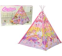 Tienda de campaña infantil iluminada con unicornio y poni (rosa)