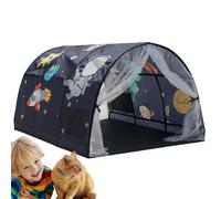 Tienda de campaña infantil para interior - Playhouse para niños, estructura plegable, paneles de tela suave con laterales de malla transpirables y marco de instalación rápida, espacio interior