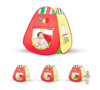 Tienda de Campaña Infantil Pop Up Plegable para Bebés y Niños (Rojo) | Espacio interior amplio - Montaje rápido - Fácil de guardar - Zona de juego y descanso - Ligera y transportable