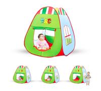 Tienda de Campaña Infantil Pop Up Plegable para Bebés y Niños (Verde) | Espacio interior amplio - Montaje rápido - Fácil de guardar - Zona de juego y descanso - Ligera y transportable
