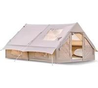 Tienda de campaña inflable con configuración automática resistente al viento y ventana de chimenea para aventuras al aire libre en todas las estaciones