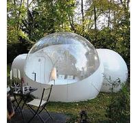 Tienda de campaña inflable de burbujas transparente con soplador de aire, cúpula de grado comercial para acampar familiar, fiestas en el patio trasero y observación de estrellas