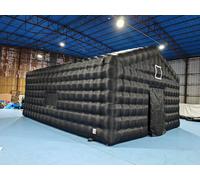 Tienda de campaña inflable negra para discoteca, discoteca, cubo, para eventos y negocios (26 x 20 x 13 pies con soplador y luz de discoteca)