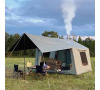 Tienda De Campaña Inflable para Exteriores con Bomba Y Toldo para 2-3 Personas con Salida para Estufa para Las 4 Estaciones De Fácil Montaje