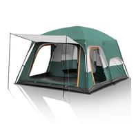 Tienda de campaña Inflable para Exteriores, Tienda de campaña for 12 Personas, 2 Habitaciones, Doble Capa, Impermeable, Multicolor, Varios tamaños(Green,L 430x305x200cm)