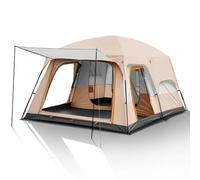 Tienda de campaña Inflable para Exteriores, Tienda de campaña for 12 Personas, 2 Habitaciones, Doble Capa, Impermeable, Multicolor, Varios tamaños(Khaki,L 430x305x200cm)