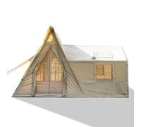 Tienda de campaña Inflable para Exteriores, Tienda de campaña Inflable con Bomba Manual, Impermeable, Resistente al Viento, de Malla, con Chimenea y Ventana for Las 4 Estaciones.