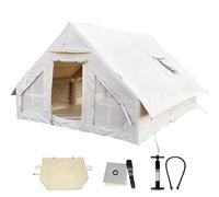 Tienda de campaña inflable para exteriores, Tienda de campaña inflable de lona for 2-8 personas, impermeable, transpirable, con protección UV50+, tela Oxford, for 4 estaciones, varios tamaños(300x400x