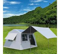 Tienda de campaña inflable Pop Up grande familiar para 6-8 personas, versión de vinilo, tienda de campaña, tienda de campaña, inflable con toldo y bomba de aire, resistente al agua, 3000 mm + inflable