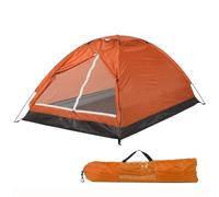 Tienda de campaña ligera para 2 personas con montaje de poste de fibra de vidrio, toldo PU1000 mm y hoja de suelo PU1500 mm para uso en todas las estaciones (naranja)