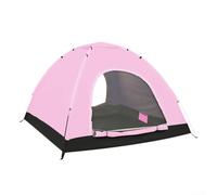 Tienda de campaña ligera y mochilera para entusiastas al aire libre Puerta de doble pantalla para flujo de aire (rosa)
