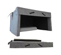Tienda de campaña opaca para dormir con algodón insonorizado, cabina plegable para dormir, altavoces duales integrados, a prueba de luz y ventilada, cabina multifuncional para ayudar al sueño