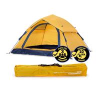 Lumaland x Where Tomorrow - Tienda de campaña con cúpula Pop-up (Cabeza Ligera para 3 Personas, 2 entradas - 210 x 110 cm), Color Amarillo