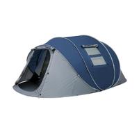 Tienda de campaña para 4 - 6 personas, resistente al agua, Pop up tienda de campaña [5 ventanas] Tienda de camping a partir de 4 personas, doble pared, refugio para 6 personas, 3 segundos, fácil