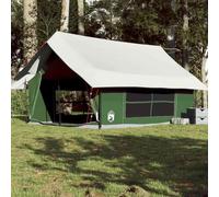 Tienda de Campaña para 5 Personas, Impermeable y Resistente, Poliéster 185T con PU, Tienda de campaña Familiar, tenda campismo, Doble Techo Extraíble y Conexión Eléctrica, Color Verde, 353x248x210 cm
