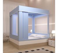 Tienda de campaña para cama, tamaño individual, tienda de campaña portátil de ensueño para niños y adultos, 80% opaca, espacio privado, tiendas de campaña para dormir, 3 puertas, transpirable, color