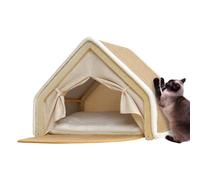 Tienda de campaña para gatos - Casa de descanso y juego con tabla de rascar de sisal | Villa cálida de invierno para gatos - para el hogar, dormitorio, habitación de mascotas, suelo de invierno