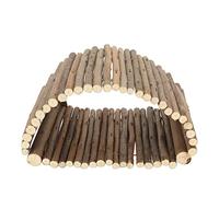 Tienda de campaña para Hamaca de Madera para pájaros, cabaña de Madera con Forma de Puente de para acurrucarse, Ramas de Troncos Naturales para Descansar, Dormir, Jugar,