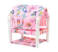Tienda de campaña para hámster, zona de dormir higiénica, 22,5 x 22,5 x 33 cm, casa de escondite para conejos de dos niveles, casitas para escondites para conejos, lavable a máquina,