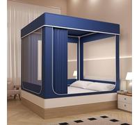 Tienda de campaña para litera de tamaño completo, mosquitera transpirable de 3 puertas, opciones multicolor (azul marino), 200 cm de largo x 180 cm de ancho x 170 cm de alto, ideal para niños y