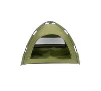 Tienda de campaña para mascotas, para cachorros, gatitos, interiores y exteriores, camping, picnic, portátil, ligera, pequeña, accesorios de viaje (verde militar, tamaño M)