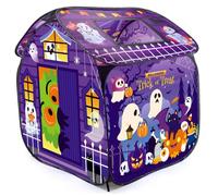 Tienda de campaña para niños, casa de Juegos Plegable con ventilación para Halloween, con Puerta abatible y Apertura Superior, Truco o Trato, no Encoge, Resistente a la decoloración, Tienda para