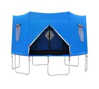 Tienda de campaña para niños, impermeable, protección UV, malla de ventilación, ventanas, puerta con cremallera, se adapta a camas elásticas redondas de 1,8 m/2,4 m/3,4 m/3,5 m/4,6 m