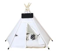 Tienda de Campaña para Perro Algodón - Casa de Perro Interior Exterior Plegable y Lavable con Colchón Extraíble (F,S)